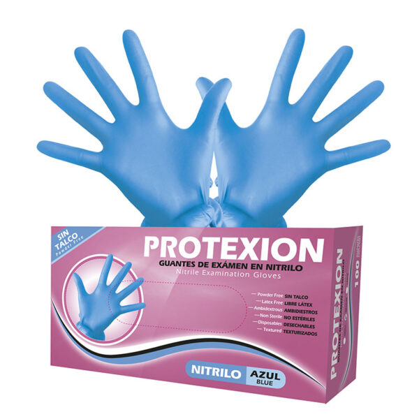 GUANTE EXAMEN NITRILO PROTEX T.M 100 UND